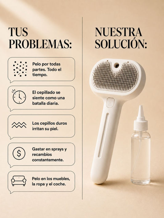 Cepillo de Vapor 3 en 1 Pelolux para Perros y Gatos