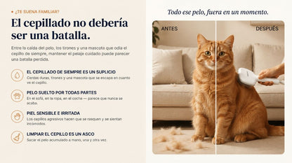 Cepillo de Vapor 3 en 1 Pelolux para Perros y Gatos