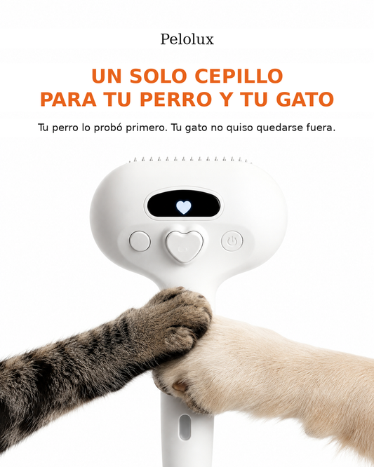 Cepillo de Vapor 3 en 1 Pelolux para Perros y Gatos